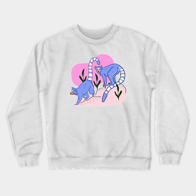 Lemurs Crewneck Sweatshirt by Taranormal